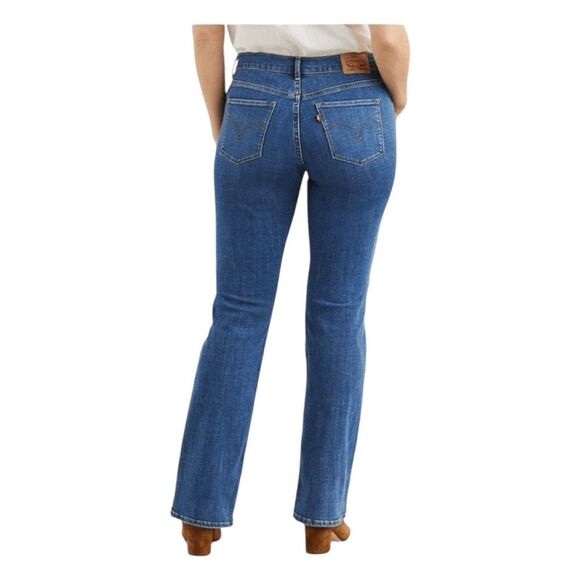 Levi's 315 Booty Shaping Bootcut Jeans Blue Dark Wash High Rise Stretch 31 - Picture 4 of 12